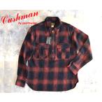 ショッピングSHIRTS CUSHMAN クッシュマン25706  COTTON TWEED CHECK HALF ZIP WORK SHIRTS オンブレチェックハーフジップ