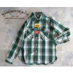 WAREHOUSE ウエアハウス FLANNEL SHIRTS C柄 / GREEN ネルシャツ