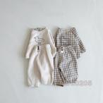 子供服 ベビー服 赤ちゃん 上下セット 綿麻 リネン 春夏服 パジャマ 部屋着 可愛い クマ柄 男の子 女の子 孫 キッズ セットアップ ルームウェア