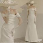 新品ウェディングドレス ウエディングドレス白 パーティー 可愛い 花嫁ロングドレス 結婚式 トレーンライン 二次会 フォームドレス お呼ばれ