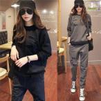 [ снижение цены ] тренировочный комплект женский верх и низ выставить Parker длинные брюки салон одежда часть магазин надеты свободно тонкий casual движение одежда ходить на работу посещение школы осень-зима 