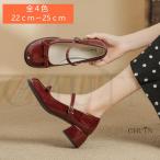 春夏パンプスレディース ハイヒールパンプス 太めヒール パンプス痛くない シューズ 30代40代通勤美脚 パーティーパンプス バックル 結婚式 成人式