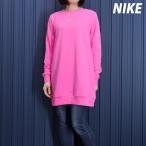 ナイキ スウェットシャツ レディース NIKE フレンチ テリー FJ9568 PNK SALE セール 裏毛 吸汗 速乾 綿混 クルーネック ワンポイント チュニック