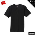 ヘインズ Tシャツ メンズ ブランド Hanes BEEFY-T HM1T103 BLK 半袖 ビーフィー リブ ヘンリーネック