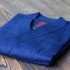 藍染め作務衣 作務衣歴35年の竹虎四代目一年に365回作務衣を着る男が使い勝手を考えて後ポケットを別誂えしました。背紋に竹虎刺繍入り