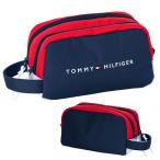 トミーヒルフィガー ゴルフ ラウンドポーチ メンズ レディース ポーチ シグネチャー センターセパレート ファスナー トリコロール TOMMY HILFIGER GOLF THMG9FBB