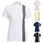 50％オフ アディダス ゴルフ モックシャツ 半袖 レディース シャツ モックネック ハイネック 吸汗速乾 ビック50％オフ アディダスロゴ 白 黒 紺 ピンク 黄 adida