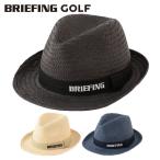 ブリーフィング ゴルフ ハット メンズ レディース 帽子 ストローハット ゴルフハット 無地 ブランド BRIEFING GOLF BRG231MA3