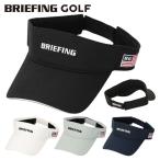 ブリーフィング ゴルフ バイザー メンズ サンバイザー UVカット 帽子 ベルクロ仕様 サイズ調整 ゴルフウェア 無地 ロゴ ブランド BRIEFING GOLF BRG241MD0