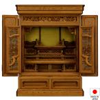 仏壇 唐木ミニ仏壇 輝 栓 23号 高さ71cm×巾55cm 唐木仏壇 上置き型 伝統型仏壇 国産 日本製