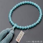 数珠 女性用 シーブルーカルセドニ