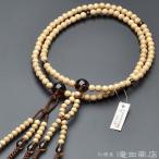 数珠日蓮宗男性用星月菩提樹茶水晶仕...