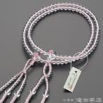 数珠 日蓮宗 女性用 本水晶 桜彫り 8