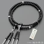 数珠真言宗女性用黒オニキス四天淡水...