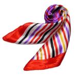 かわいいシルク調スカーフ　中判 60cm正方形スカーフリボン　事務服 企業制服スカーフ 　手首に、デニムに、バッグに、無限に使える人気柄スカーフ激安