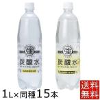 炭酸水 1L 強炭酸水 レモン 1L×15本 プレーン レモン 送料無料 炭酸飲料 飲料 割り材 清涼飲料水 友桝飲料 スパークリングウォーター