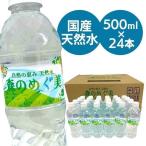 ショッピングミネラルウォーター 水 ミネラルウォーター 500ml 24本 森のめぐ美 送料無料 天然水 ミネラル 軟水 安い お得