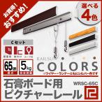 お買得石膏ボード用RAILSUN COLORS レールサンピクチャーレール セット 65cm【COLORS 石膏ボード用レールCセット】RC-65C　後付専用　壁面専用