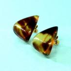 Yahoo! Yahoo!ショッピング(ヤフー ショッピング)本べっ甲 イヤリング 滴型 大ぶり  （のし等ギフト対応無料） 金メッキネジバネ金具 落ちにくい痛くない 滑り止めシリコンカバー付き