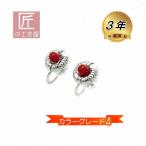 血赤珊瑚シルバー金具イヤリング4....