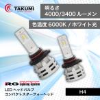 RG レーシングギア RGH-P794 LEDヘッドライトバルブ  H4 6000K 4000/3400LM 白光 コンパクトスター コンフォート 12V車用