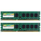 シリコンパワー デスクトップPC用メモリ 240Pin DIMM DDR3-1333 PC3-10600 4GB×2枚 SP008GBLTU133N22