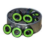 スケートボードベアリング 8個 ABEC-9/ABED-11 缶ケース入り スペーサー 付き パーツ (ABEC-9)
