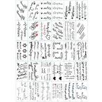 Yesallwas タトゥーシール 文字 英語 30枚セット 5.7cm×9.7cm   かわいい 英文字 タトゥー リアル 防水 長持ち 入れ墨