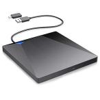 V-supre 外付け DVDドライブ CDドライブ PC ポータブル ドライブ USB3.0 Type-C DVD±RW DVDプレーヤー 読取・書込 薄型 Windows/Mac OS//Linux/Vista 対応
