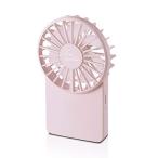 エレコム USB扇風機 充電可能 薄型ハンディ ネックストラップ付 ピンク FAN-U202PN