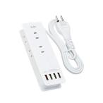 【4個ACコンセント＋4個USBコンセント】Ewin 電源タップ Quick Charge3.0ポート搭載