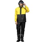 ASARANS レインウェア レインスーツ レインコート メンズ レディース 雨具 上下 セット アウトドア 防水 撥水 自転車 バイク 通勤 通学 (L, イエロー)