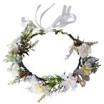 神話広場  花冠 ヘッドドレス 結婚式 髪飾り ヘアアクセサリー フラワー 子供 大人 キッズ 結婚式 ウェディ