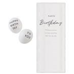 バースデー タペストリー HAPPY BIRTHDAY 風船付き 誕生日飾り付けセット シンプル　モノトーン 壁飾り 壁掛け 100