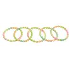 ヘアゴム   ツイストカラーゴム/パステル キラキラ カラフル ポップ 同色５本セット ヘアアクセ 髪飾り