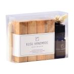 KUSU HANDMADE エコブロック 4個＋オイル5ml＋コットンポーチ　80513-0000297　防虫ブロック楠　くすのき　防虫剤　消臭剤　衣類　タンス　下駄箱　しょうのう　