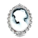 メノウカメオブローチペンダントトッ...