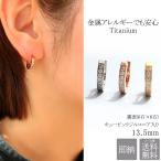フープピアス 金属アレルギー チタン キュービックジルコニア 中折れ 小さい つけっぱなし リングピアス 輪っか シルバー色 ピンクゴールド色