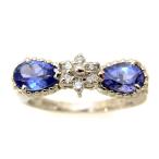 タンザナイトリングプラチナダイヤモ...