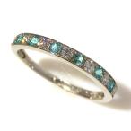 パライバトルマリン リング プラチナ 指輪 ダイヤ エタニティ 10月誕生石 PT950 天然石 1点もの 12号 希少石