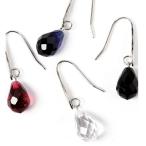 Yahoo! Yahoo!ショッピング(ヤフー ショッピング)ピアス 金属アレルギー対応 涙型 ドロップ ウイング フック 揺れる ステンレス 316L ブリオレットカット（ND）