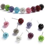 Yahoo! Yahoo!ショッピング(ヤフー ショッピング)スタッドピアス クリスタルボール 6mm/8mm ステンレス 316L 金属アレルギー SUS316L md003 レディース（ND）