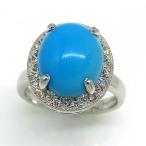トルコ石ターコイズ指輪プラチナリン...