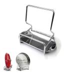 【燕三条製】 鍋蓋用スタンド TS-FT TSBBQ ダッチオーブン 鍋蓋置き 軽量 安定 ステンレス製 タブレットスタンド まな板置き W125×D