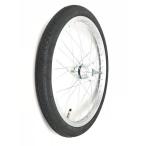 20インチ 自転車 前輪リム組ハブダイナモ付(E2端子) アルミリム(36h) 1本 タイヤ チューブ付 20×1.75 47-406 ミニベロ 折り