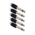 6.35mmモノラルオス−RCAメス オーディオインターフェース アンプ スピーカー 10個セット RCA フォン 変換プラグ 6.35mm標準モノラ