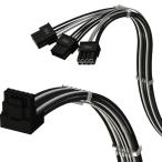 LINKUP - AVA свет угол PCIE 5.0 16 булавка (12+4 булавка )to 3x8 булавка | 16AWG рукав имеется | RTX40 &amp;