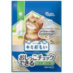 エリエール Pｅｔ エリエールペット キミおもいおしっこチェックできる固まる紙のネコ砂5L