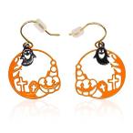  Halloween привидение тыква симпатичный .... серьги ( orange )