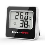 ThermoPro 温湿度計 温度計 デジタル 湿度計 室温計 大画面 コンパクト 高精度 センサー 見やすい 顔マーク 快適度目安表示 3way設置